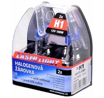 Žárovka 12V  H1  100W P14,5s WHITE LASER  2ks