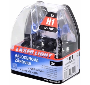 Žárovka 12V  H1  55W P14,5s WHITE LASER  2ks