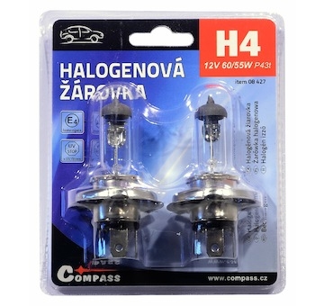 Žárovka 12V  H4  60/55W P43t blister 2ks