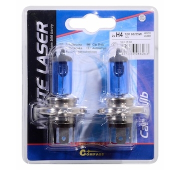 Žárovka 12V  H4  60/55W P43t WHITE LASER blister 2ks