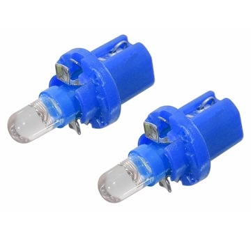 Žárovka 1LED 12V  B8,5d  modrá 2ks