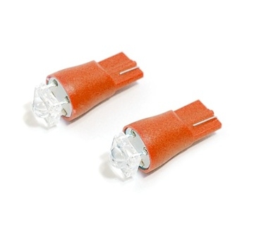 Žárovka 1SUPER LED 12V  T10  červená 2ks