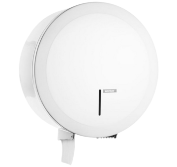 Zásobník Katrin WC Jumbo bílý kov  (997016) Gigant L (na role pr. 28cm)