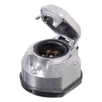 Zásuvka tažného zařízení 7 pólů ALU s těsněním