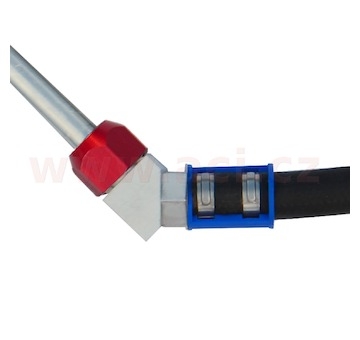 závitová spojka, hadice-trubka, 45 st, hadice redukovavná G8 (10.32 mm), trubka 1/2