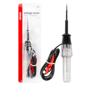 Zkoušečka napětí Aligátorová svorka 6-12V AMIO-04272