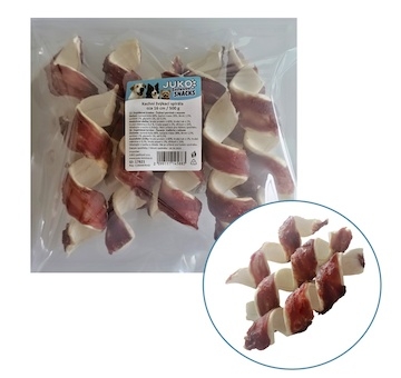 Žvýkací spirála kachní JUKO Snacks 16 cm (500 g)