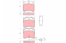 Sada brzdových destiček, kotoučová brzda TRW GDB1368