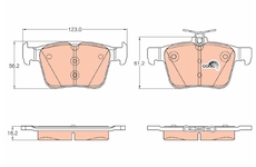Sada brzdových destiček, kotoučová brzda TRW GDB1957