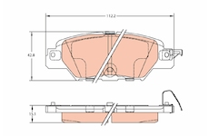 Sada brzdových destiček, kotoučová brzda TRW GDB2163