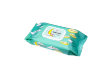 BABY WELL vlhčené utěrky s clipem, zelené, Aloe Vera 72ks Welldone