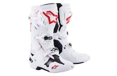 boty TECH 10 SUPERVENTED, ALPINESTARS, perforované (bílá/červená/černá, vel. 44,5)