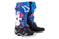 boty TECH 10 SUPERVENTED, ALPINESTARS, perforované (modrá/fialová/růžová/bílá/šedá/černá, vel. 47)