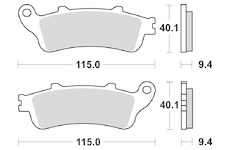 brzdové destičky, BRAKING (semi-metalická směs SM1) 2 ks v balení