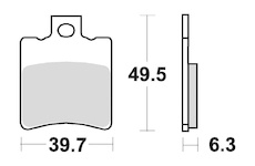 brzdové destičky, BRAKING (semi-metalická směs SM1) 2 ks v balení