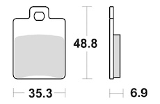 brzdové destičky, BRAKING (semi-metalická směs SM1) 2 ks v balení