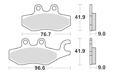 brzdové destičky, BRAKING (semi-metalická směs SM1) 2 ks v balení