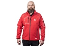 Bunda ACI Softshell červená reflex prvky