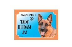 Cedulka Dafiko NĚMECKÝ OVČAK ze předu
