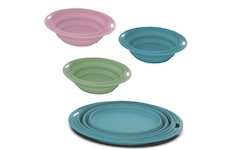 Cestovní miska silikonová skládací ovál 0,5 l