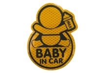 Dekor samolepící BABY IN CAR žlutý