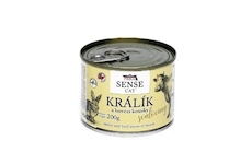 FALCO SENSE Cat králík a hovězí kousky svaloviny, konzerva 200 g