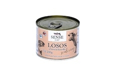 FALCO SENSE Cat losos a hovězí kousky svaloviny, konzerva 200 g