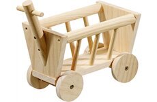 FLAMINGO doplněk pro hlodavce vozík NATURE WOOD MANGER HANDCART 20cm