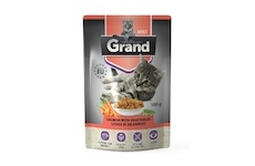 Grand deluxe Cat losos se zeleninou, kapsička 100 g