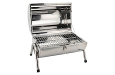 Gril na dřevěné uhlí DOUBLE 2x 38cm cestovní