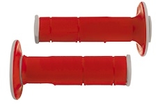 gripy Racing (dvouvrstvé, měkké), RTECH (červeno-šedé, pár, délka 116 mm)