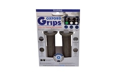 gripy Touring, OXFORD (tmavě šedá pryž, tvrdost pryže medium, na řidítka o průměru 22 mm, pár)