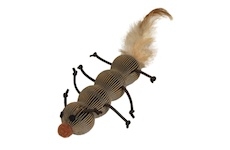 Housenka kartonová s peřím 12 cm