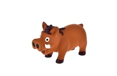 Hračka pes - divočák se zvukem latex 14,5 cm