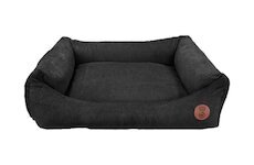 HUHUBAMBOO Pelíšek pro pejska CORD černý velikost L