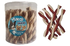 Jerky tyčinka kroucená Vanilka & kuře JUKO Snacks (50 ks)