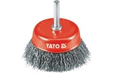 Kartáč drátěný čelní s nástavcem do vrtačky 75 mm INOX