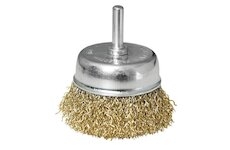 Kartáč hrnkový, O 63mm, vlnitý drát S 0,3mm, stopka 6mm, EXTOL CRAFT