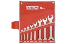 Klíče ploché, sada 8ks, 6-24mm, 61CrV5 FORTUM