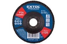 Kotouč lamelový šikmý korundový, 125mm, P36 EXTOL PREMIUM