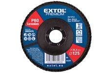 Kotouč lamelový šikmý korundový, 125mm, P80 EXTOL PREMIUM