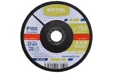 Kotouč lamelový šikmý korundový, P100, 150mm, KORUND, EXTOL CRAFT