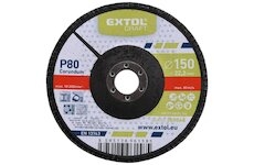 Kotouč lamelový šikmý korundový, P80, 150mm, KORUND, EXTOL CRAFT