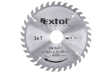 Kotouč pilový s SK plátky, 160x2,0x30mm, 36T, šířka SK plátků 2,8mm, EXTOL PREMIUM