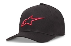 kšiltovka AGELESS CURVE, ALPINESTARS (černá/červená, vel. S/M)