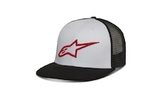 kšiltovka CORP TRUCKER, ALPINESTARS (bílá/černá/červená)