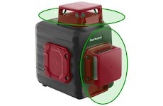 Laser zelený 2D liniový, křížový samonivelační FORTUM