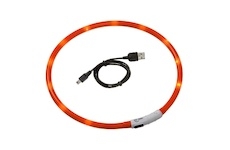 LED obojek dobíjecí Karlie, oranžová 75 cm