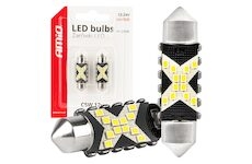 LED žárovky CANBUS 12SMD Festoon C5W 2016 36mm White 12/24V AMiO-04236