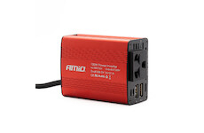 Měnič napětí AMiO 12V/230V 150W/300W 2xUSB PI01